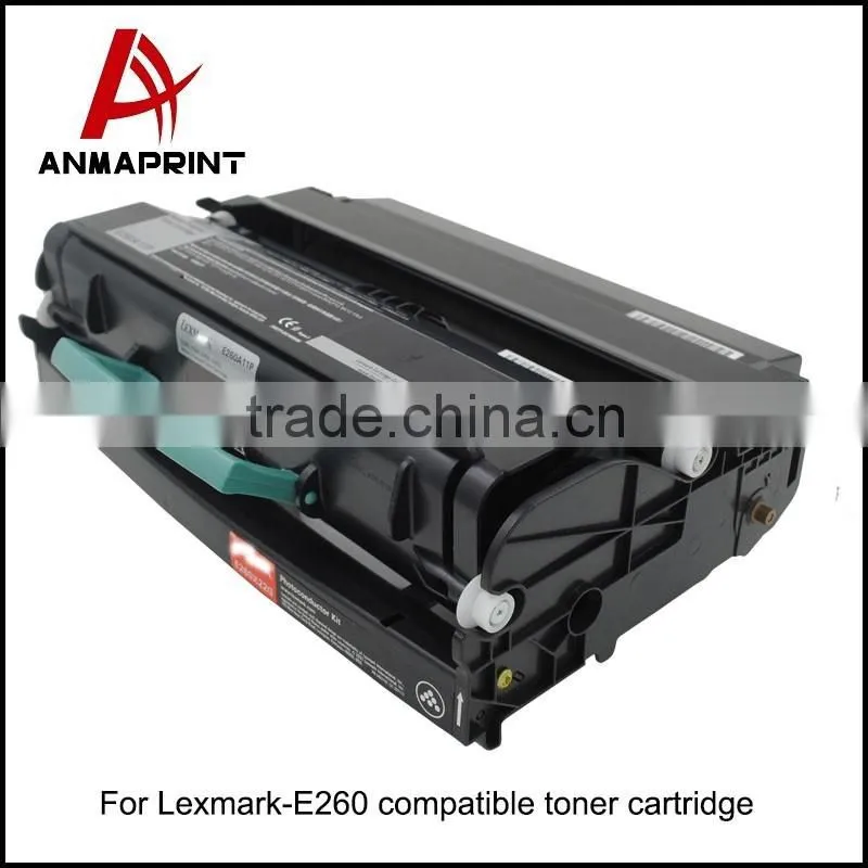 Anmaprint Cartridge E260 compatible toner cartridges for Lex mark E260 E360 E460 laser toner cartridges