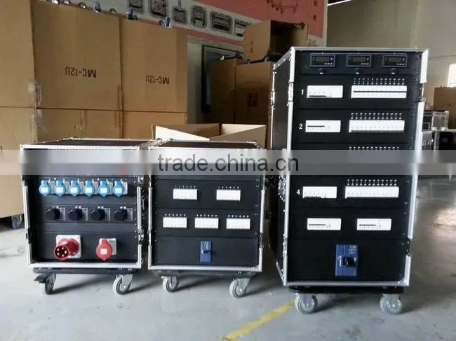 power distro flight case /12U amp rack case