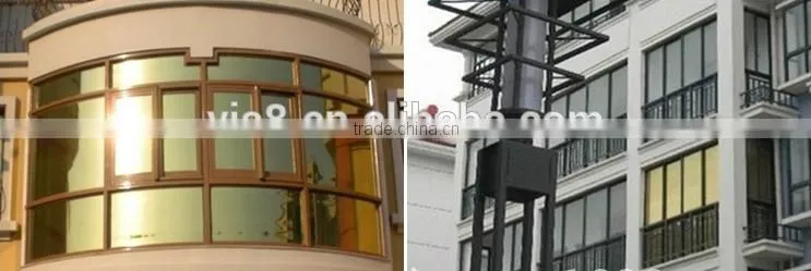 UV protective self adhesive gold color window film Heat Insulation Function building film