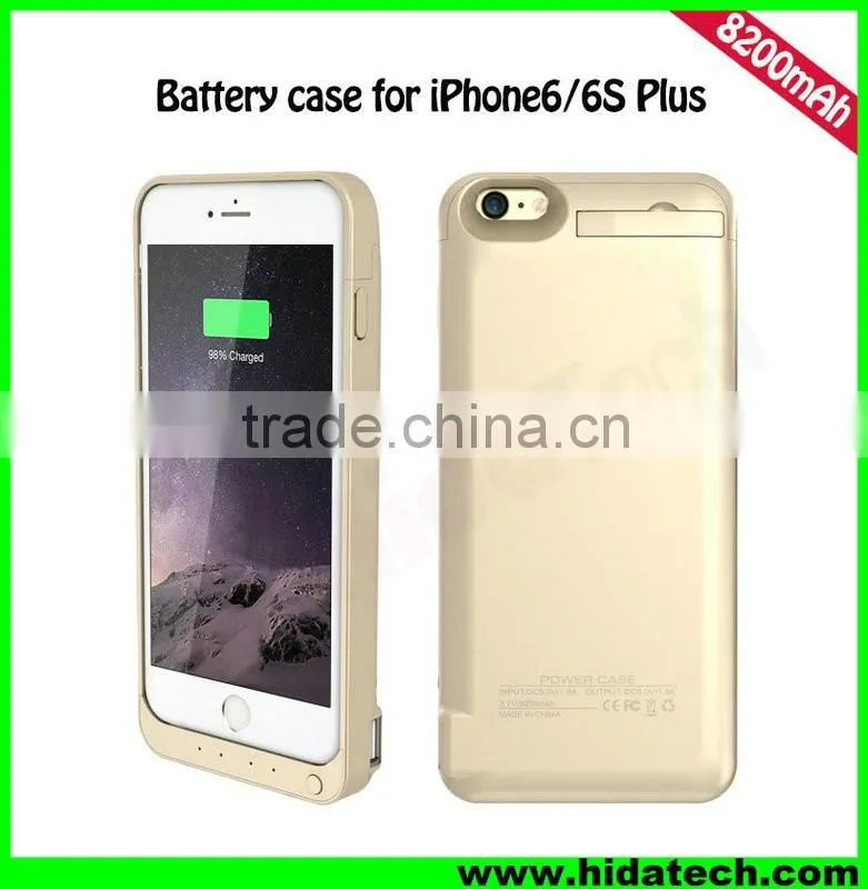 Hot Selling 8200mah Battery Power Case for iPhone 6 iPhone 6 Plus Backup Battery Phone Case