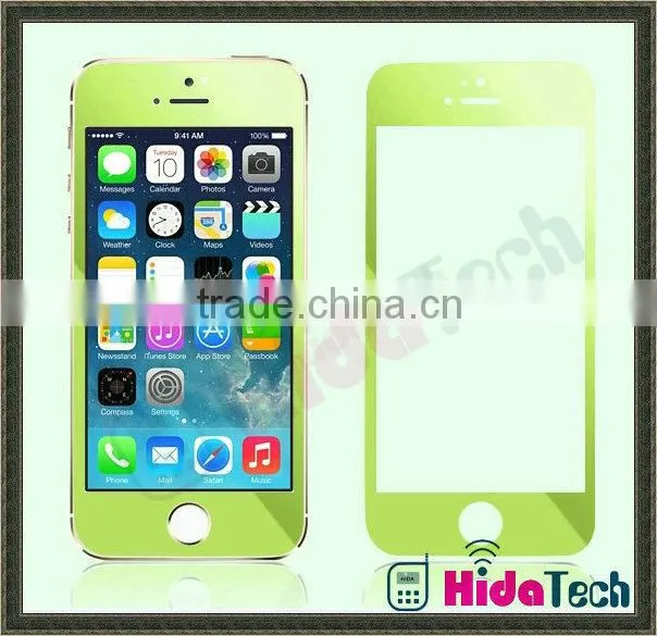 purple color tempered glass screen protector for apple iphone