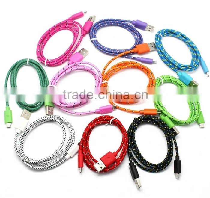 Wholesale Made in China High Quality Braided USB Charger Cable