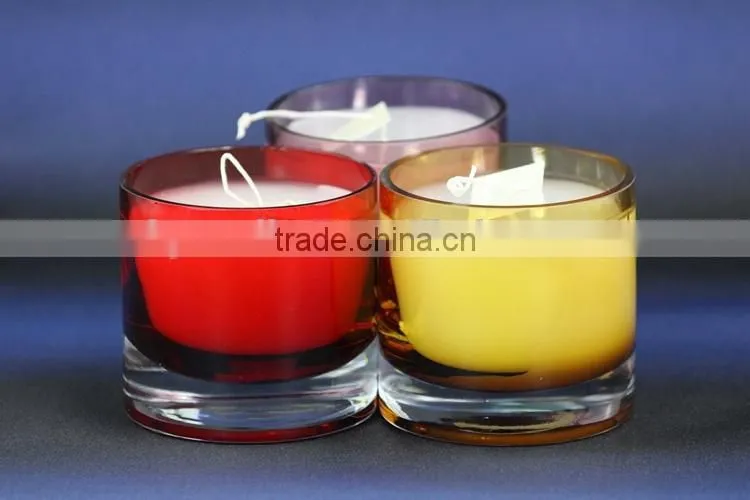 Wholesale beautiful soy candle in ger glass jar