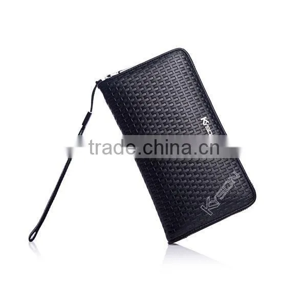 Whoesale brand fashion trendy zipper wallets for men