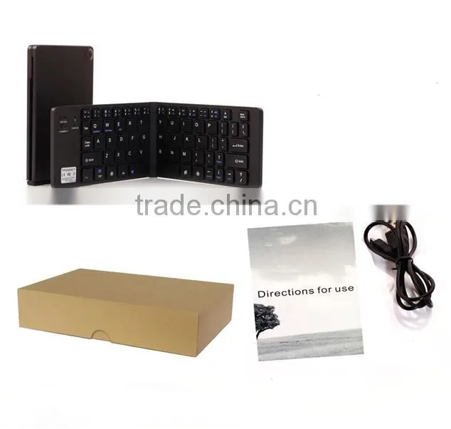 Universal Foldable Bluetooth Keyboard Slim Wireless Keyboard Compatible with Bluetooth-Enabled Tablet Devices & Smartphones