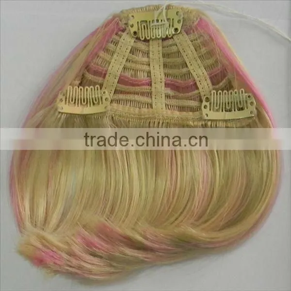 clip natural blond hair bangs hair pieces bangs