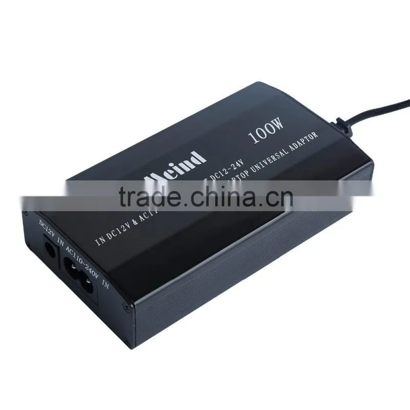 Universal laptop adapter with 8pcs connectors & LCD display for home & car use