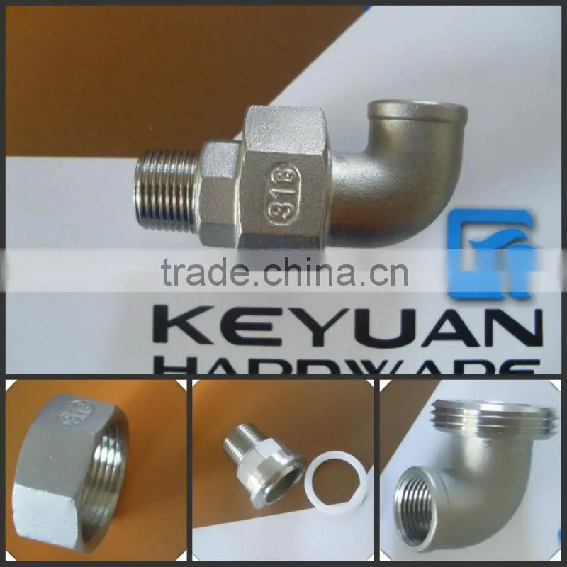 150LBS BSP Threaded Pipe Fitting Elbow Union Conical Seat Male/Female