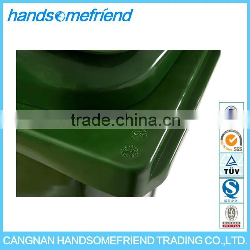 240 liters large plastic waste bins with wheels,Public plastic garbage bin,Garden rubbish bin