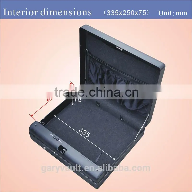 Wholesale- MA550 Micro Vault Biometric Fingerprint Car Gun Pistol A4 Office document Security Storage Steel Safe Box / Gun Vault