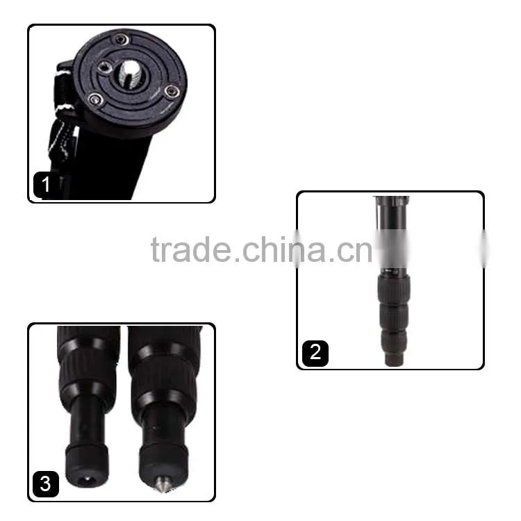 multi-function screw type spiked feet monopod MP406