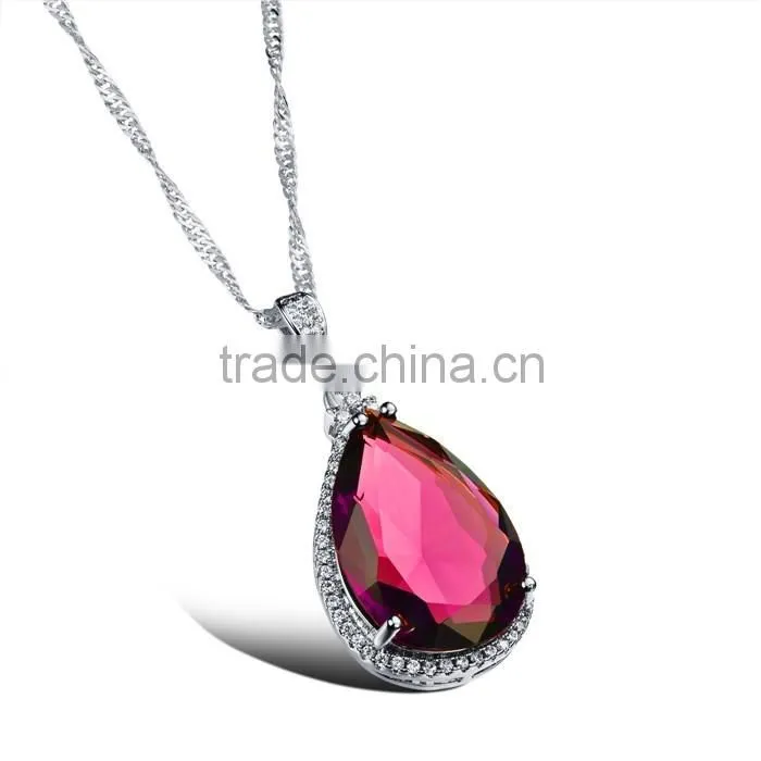 new 2016 women necklace stone stylish pendant