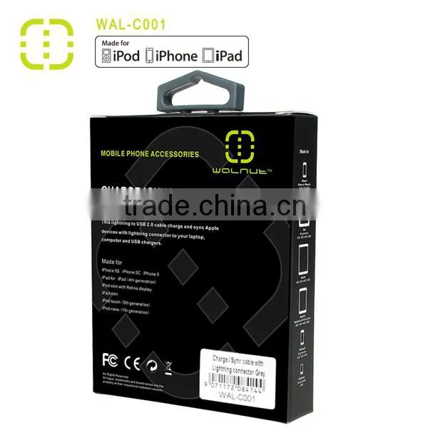 new design MFI flat cable for apple iphone6s/mfi cable manufacture