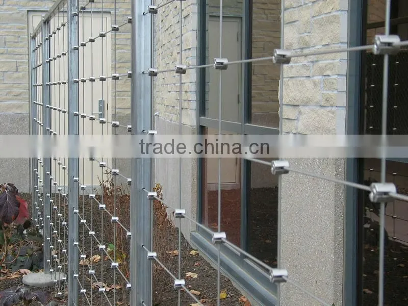 Green trellis cable rope clamps