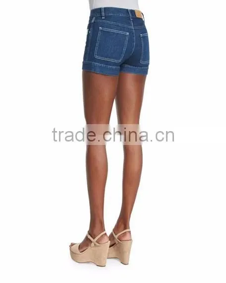 2016 Fashion Sexy Stressed Skinny Denim Jeans Shorts For Women Wholesale