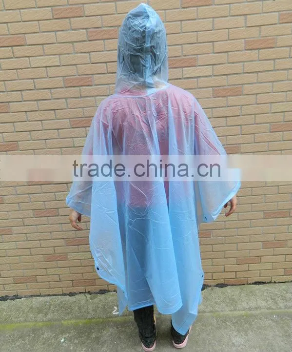 Rainproof Promotional PE Raincoat