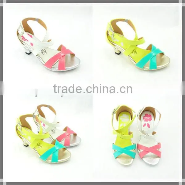 Kids fashion high heel shoes latest high heel sandals