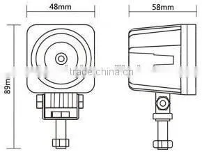 10W off road hyper white led heavy duty work spot light fog lamp for truck led work light