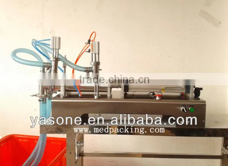 Liquid or Softdrink Pneumatic filling machine double heads (100-1000ml)