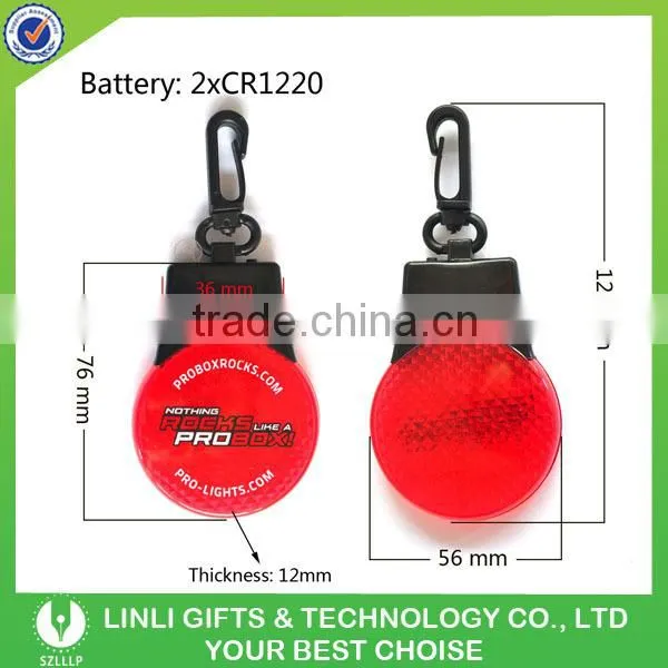 Customized Logo Keychain Reflector Flashing In The Dark