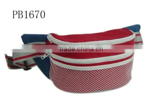 leisure durable nylon mesh waist bag