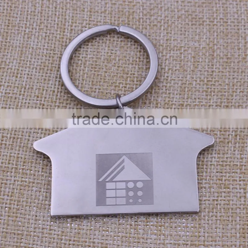 Promotion gifts custom logo metal house shape keyring