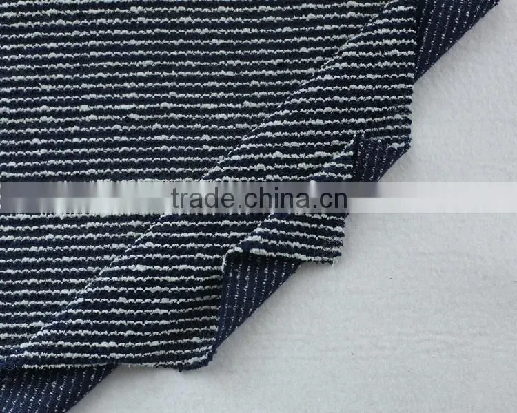 Jiufan Textile 2015 Hot Sale Tweed With Sequins Yarn dyed Fabric For Garment sweaters
