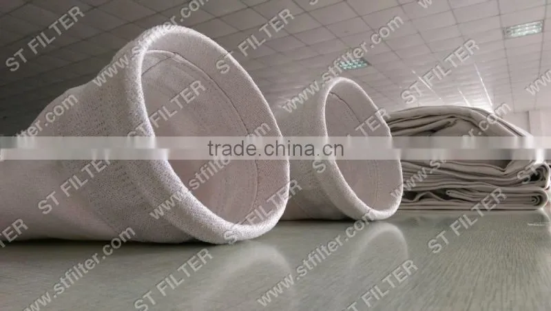 cement dust collector filter bag ,alkali-resistance fiberglass with e ptfe membrane filter bag