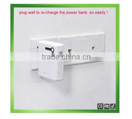 Universal Wall Charger with Battery Power bank AC plug travel charger HY-UP015 adapter
