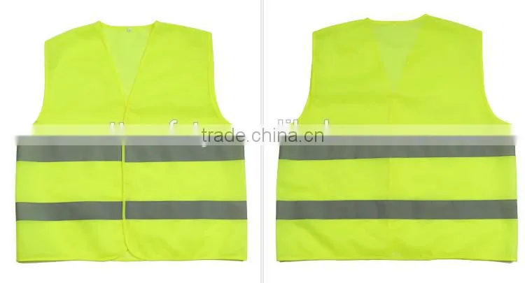 OEM high-Visibility orange yellow reflective safety fluorescent safety vest