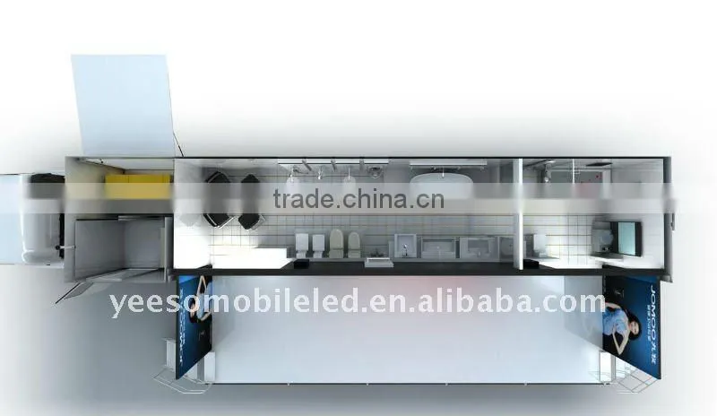Hot !!!YEESO Mobile stage container C40 , outdoor billboard , night movies with P8 led display screen for popular concerts!