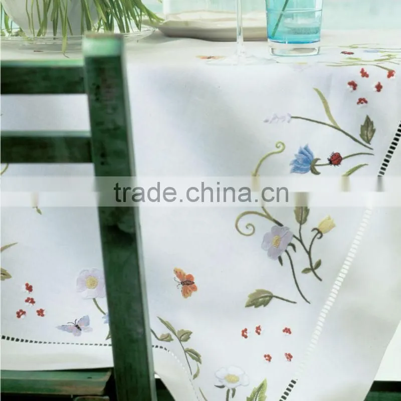 hand embroidery table cloth