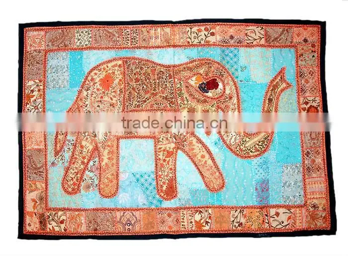 Indian Hand Embroidered Cotton Tapestries Wall Hanging tapestry / wall hanging
