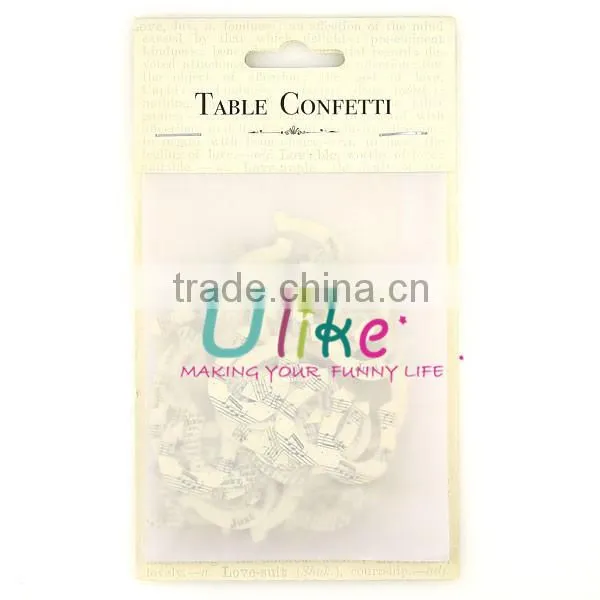 unique and pretty table decoration Vintage Newsprint Horseshoe Table Confetti wedding decoration table