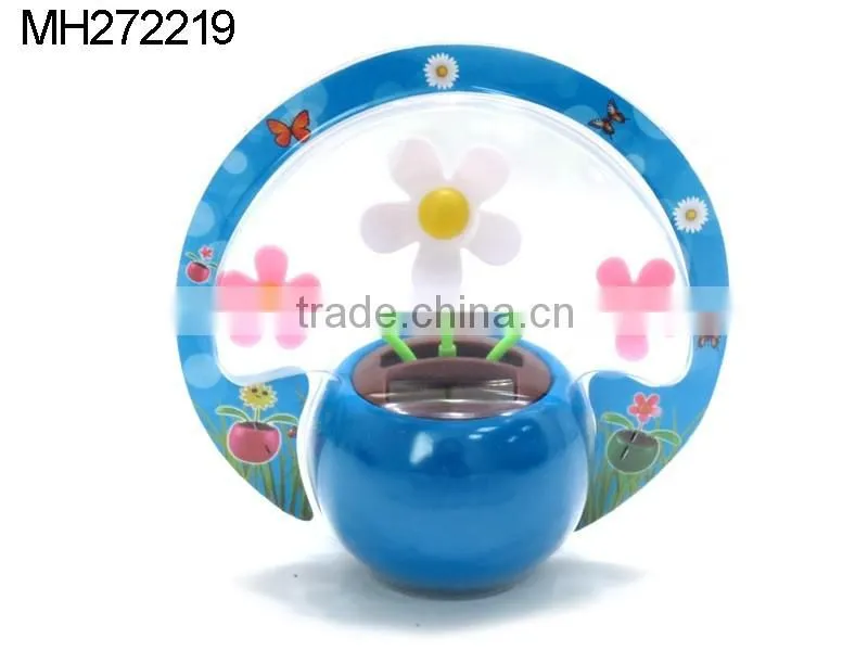 Solar power swing flower car decoration toys