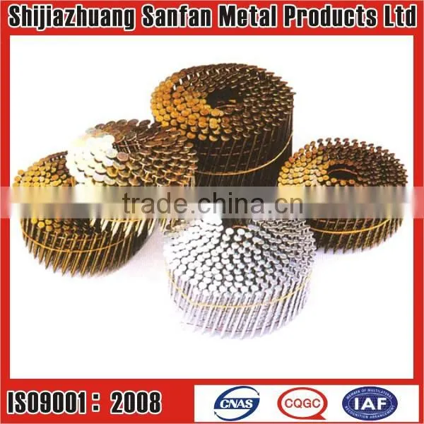 wire weld wooden pallet coil nail(manufacturer)