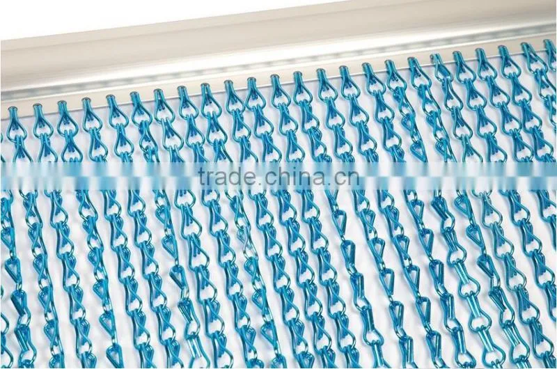 Anodized chain link Curtain / Decorative metal chain link mesh curtain