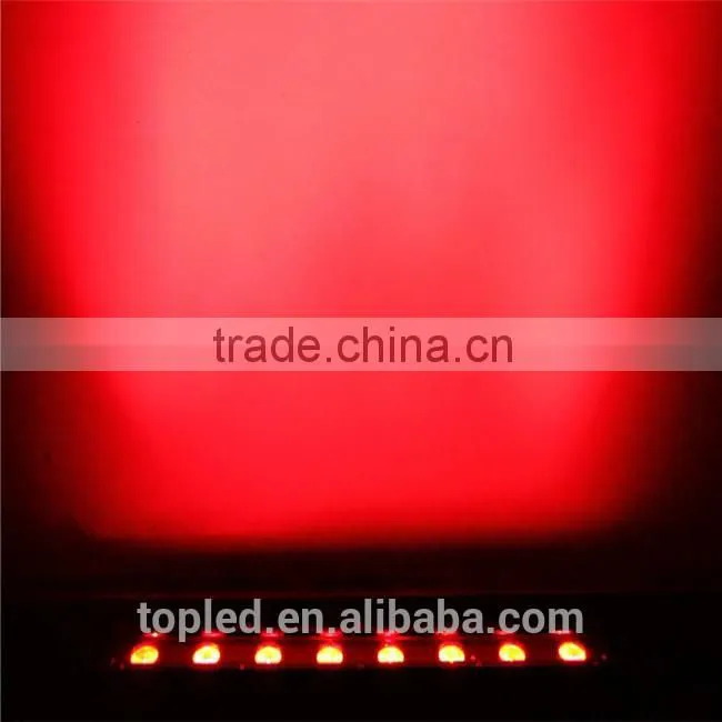 wireless 8*tri-3w battery powered rgb dmx led wall washer