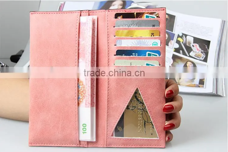 Low cost ladies hand PU purse woman fancy leather wallet
