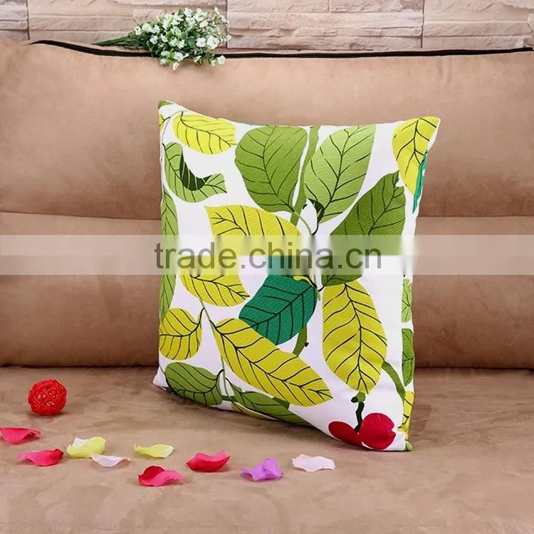 2015 pure cotton tree leaves environmental protection printing pillow cushion cover Creative home hold pillow