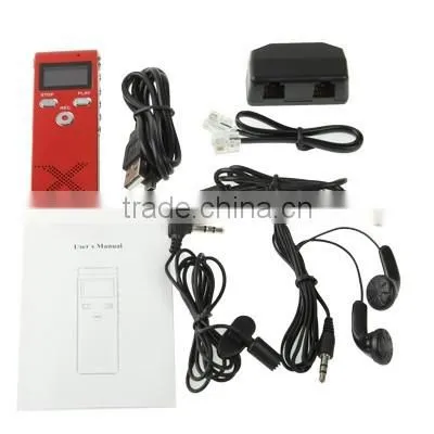 Support Telephone Recording Monitor & Recording and Hearing Aid & VOR Voice Built-in 4GB Memory Digital Voice Recorder