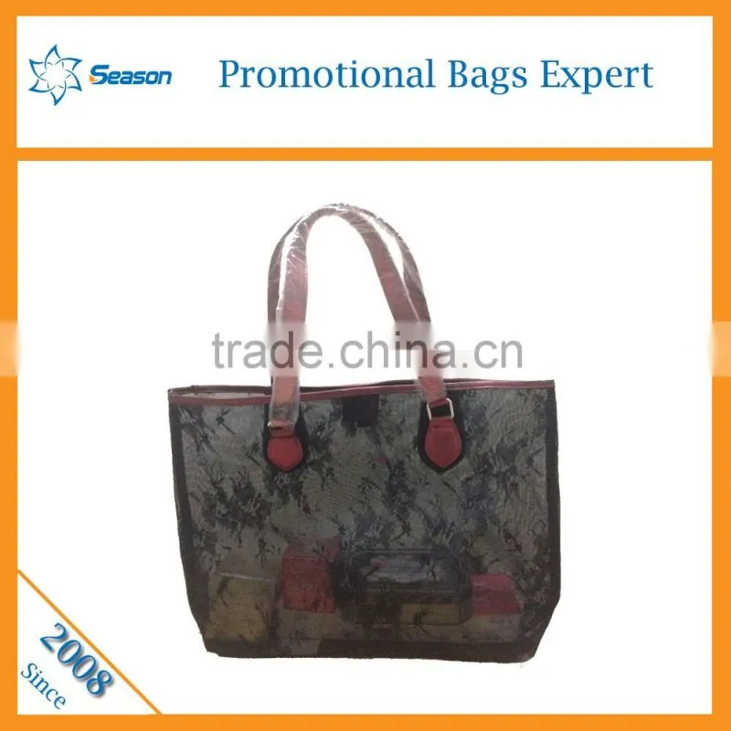 Wholesale lace mesh net bag handbags women bag