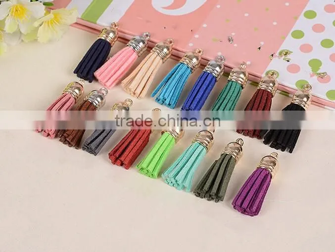 Artificial Leather Velvet Terylene Tassel Pendant for jewerly bags chains