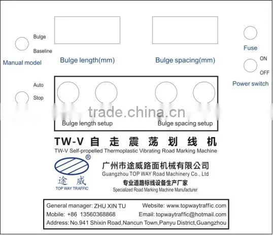 Newest Fashioned Thermoplastic Vibrating Road Making Machine