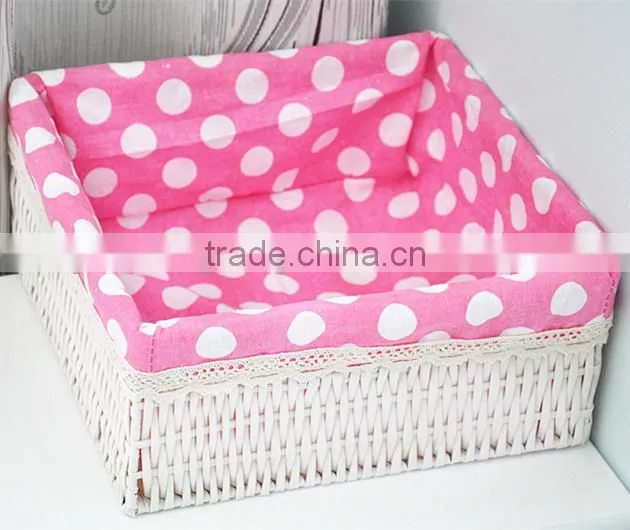 Beautiful cheap and useful PVC woven storage baskets with different colors