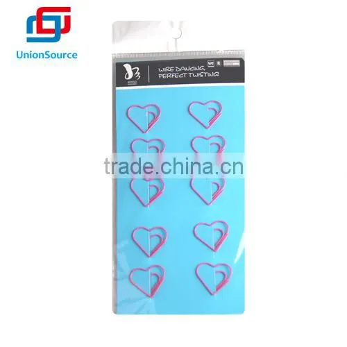 2015 New Mold Cute Heart Shape Clips Wire Twisting
