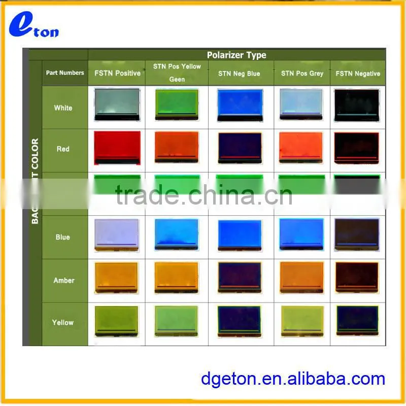 FSTN BLACK CHARACTER AND WHITE LED BACKLIGHT 16X2 COG LCD display