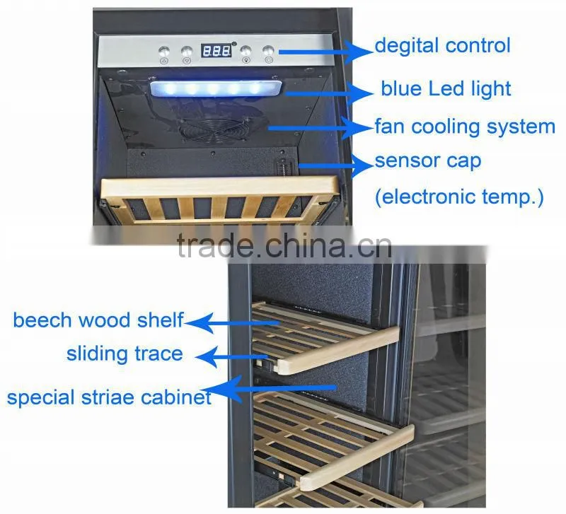 66 Bottle Horizontal Compressor Wine Chiller
