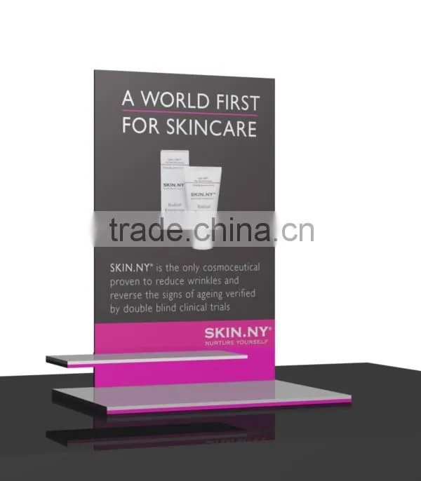 New design custom desktop acrylic cosmetic display stand