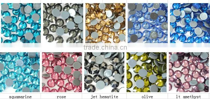 well coatting high quality strong glue 5mm montana AB garment designing hotfix rhinestone